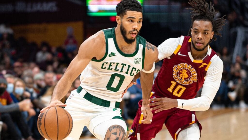 Jayson Tatum drives to the hoop in a recent game.