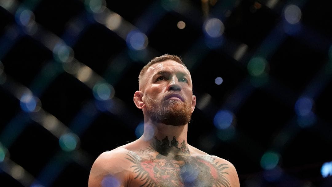 Conor McGregor prepares to fight Dustin Poirier in a UFC 264 lightweight mixed martial arts bout Saturday, July 10, 2021.