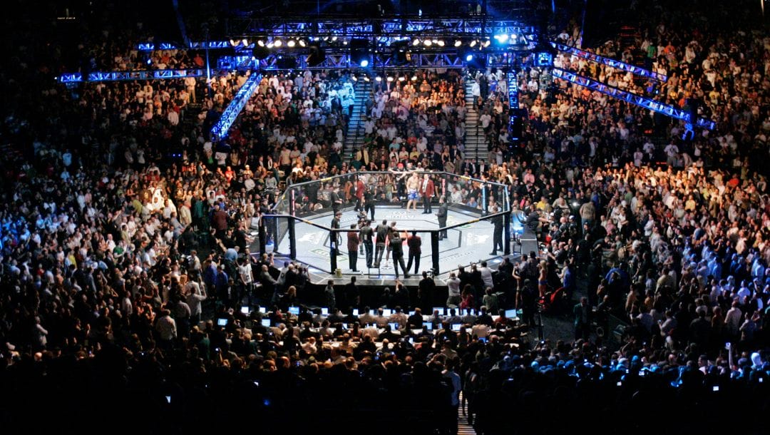 Overall shot of arena and fans before the Chuck Liddell against Quinton Jackson UFC Light Heavyweight Championship fight.
