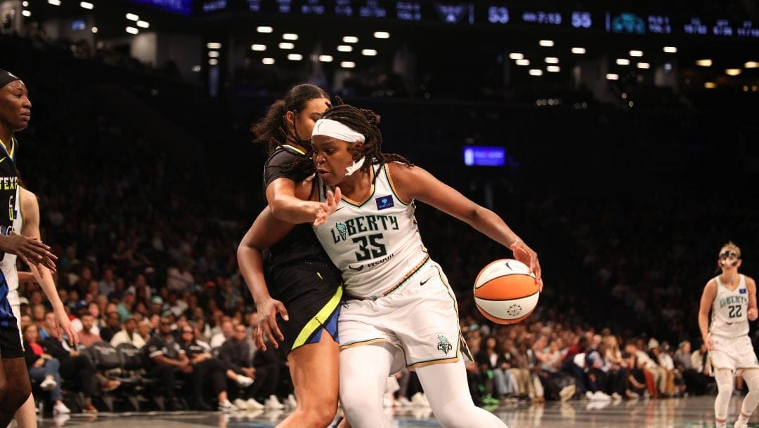 NY Liberty vs Dallas Wings, on August 22nd, 2024 at Barclays Center in New York City, New York.
