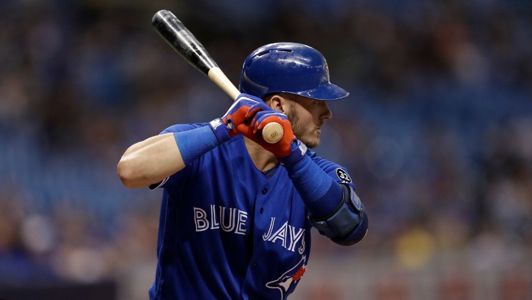 Toronto Blue Jays' Josh Donaldson during the first inning of a baseball game against the Tampa Bay Rays Friday, May 4, 2018.