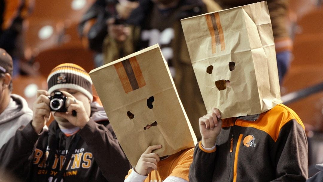 Cleveland Browns fans during the teams' NFL football game against the Baltimore Ravens on Monday, Nov. 16, 2009, in Cleveland.