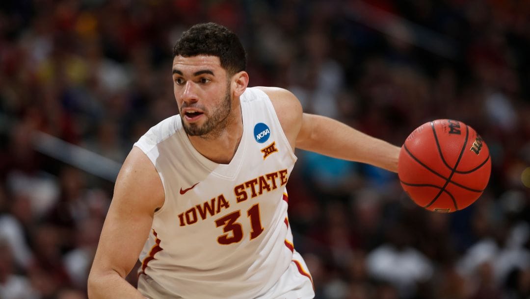 Iowa State forward Georges Niang drives for a shot against Arkansas Little Rock during the second half of a second-round.