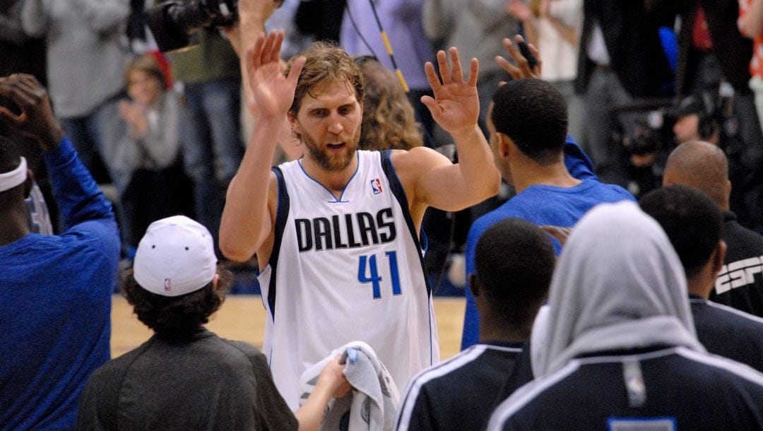 Dirk Nowitzki of the Dallas Mavericks